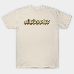 Diabeetus // Vintage Rainbow Typography Style // 70s T-Shirt